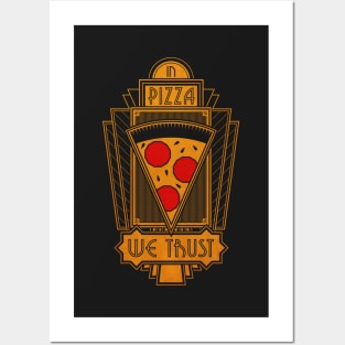 Art-Deco Pizza Posters and Art